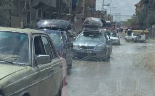 Эвакуация из Рафиаха в гуманитарную зону: первое фото