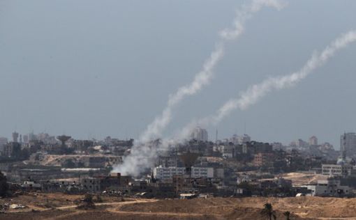 Массированный ракетный обстрел Израиля