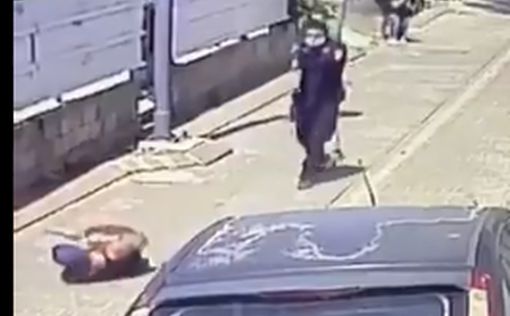 Видео нападения на полицейского в Рош Ха Аин