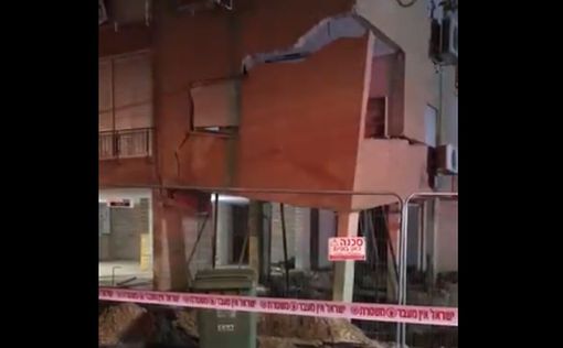 В Кирьят-Бялик частично обрушился 4-этажный жилой дом