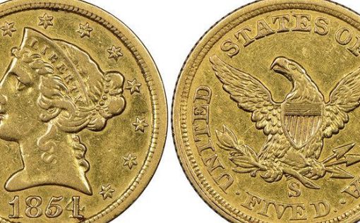 Найдена монета времен золотой лихорадки в Калифорнии