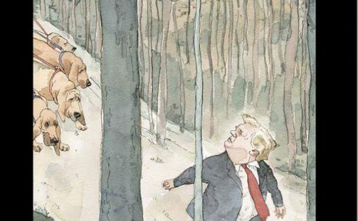 Убегающий от собак Трамп украсил обложку New Yorker