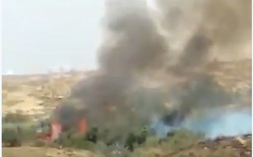 Пожар из-за воздушного змея, запущенного из Газы