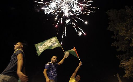 Фейерверки  ХАМАСа в Иерусалиме