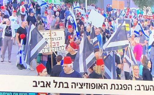 "Защитный щит демократии": ралли Кахоль Лаван в Тель-Авиве