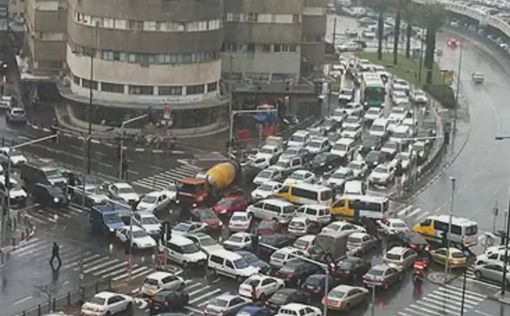 Транспортный хаос в центре Тель-Авива