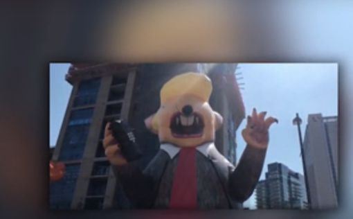 В небе Балтимора красовался шар с Трампом в образе крысы
