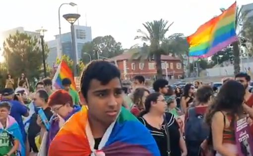 Дети на протестах LGBT против Рафи Переца