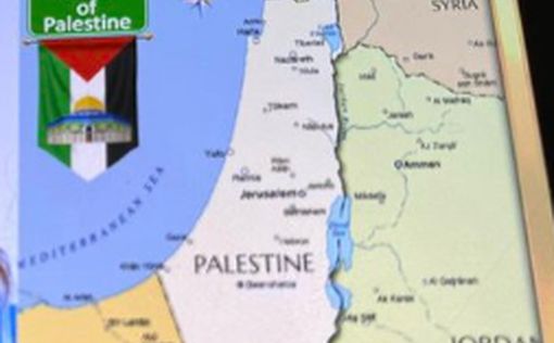 На шведском ТВ показали карту Израиля с надписью Палестина