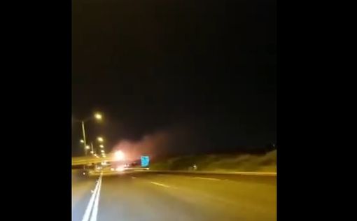 Видео: падение ракеты на шоссе у Бат-Яма