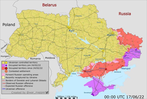 Карта юго востока украины на сегодняшний день