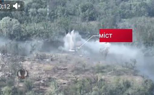 Видео уничтожения понтонной переправы в Белогоровке
