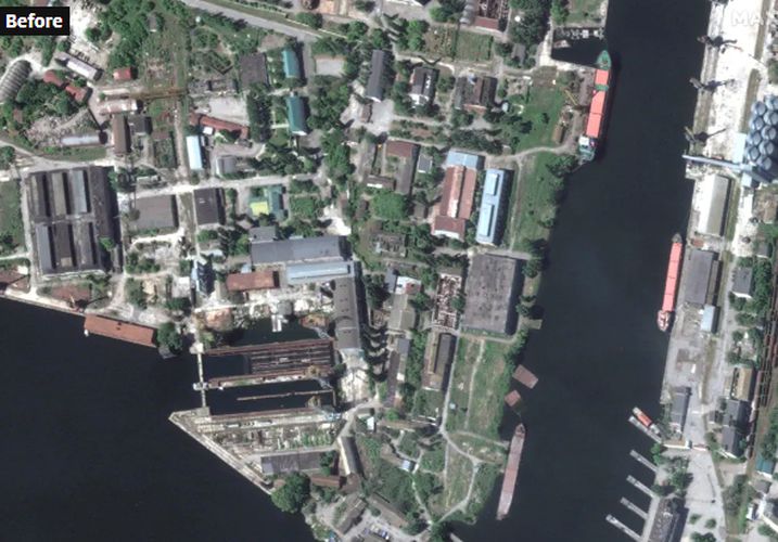 Подрыв Каховской ГЭС: новые спутниковые фото