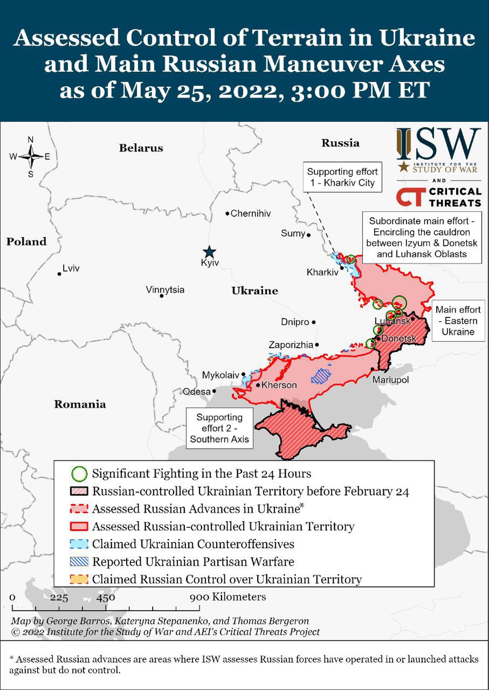 Прогноз: силы РФ могут пойти в наземное наступление на Северодонецк