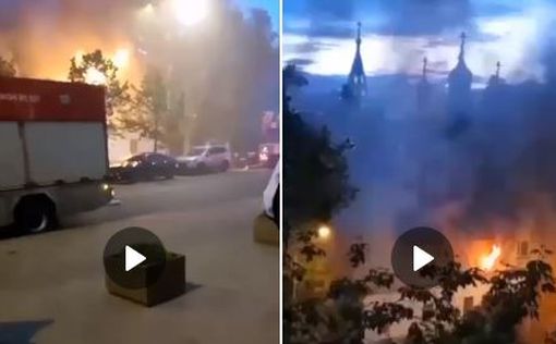 В Москве горело хозздание храма Петра и Павла