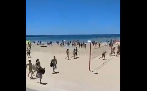 Видео: ракетная тревога на пляжах Тель-Авива