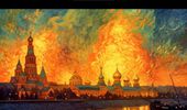 "Москва горит" в стиле Пикассо, Ван Гога, Дали и др. ИИ создал картины. Часть I | Фото 5
