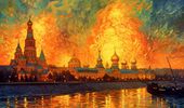 "Москва горит" в стиле Пикассо, Ван Гога, Дали и др. ИИ создал картины. Часть I | Фото 1