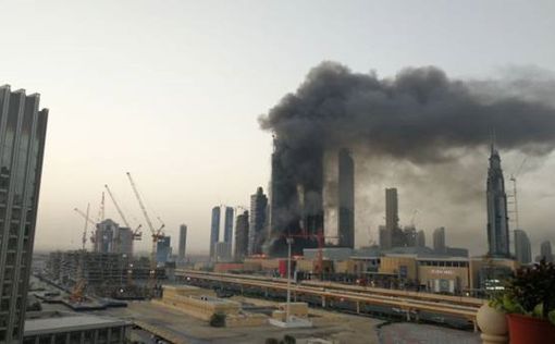 Дубай в дыму. Горит 60-этажный недостроенный небоскреб