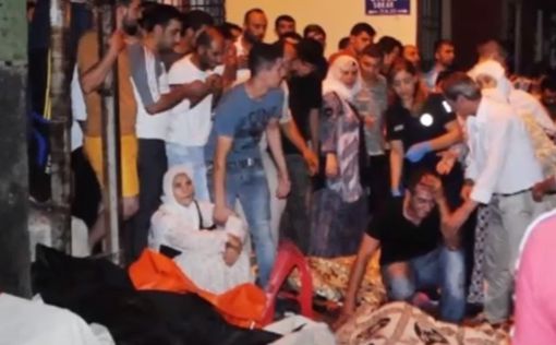 Взрыв свадьбы в Турции. Запись камер наружного наблюдения