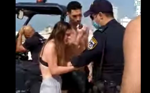 Тель-Авив: арест нарушительницы на пляже засняли на видео