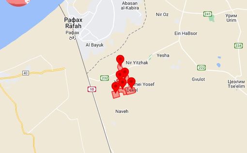 Обстрел приграничных с Газой районов велся из Рафиаха