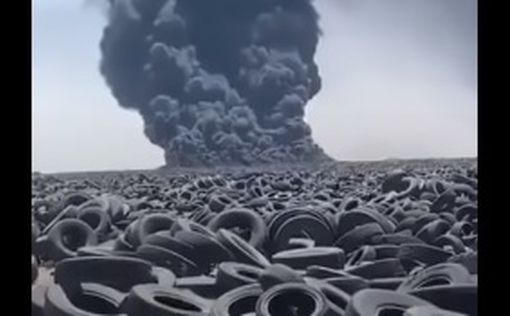 Крупнейшую в мире свалку покрышек охватил пожар: видео