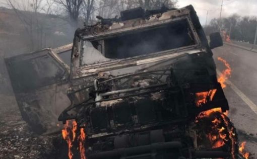 В Черниговской области  разбита колонна, шедшая на Киев