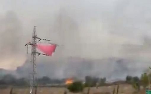 Сильный пожар в районе Маалот-Таршиха