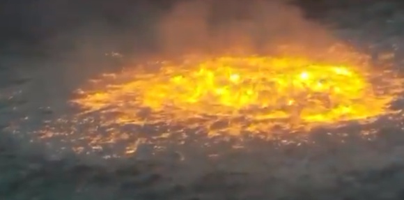 Открылся портал в ад: в Мексиканском заливе загорелся подводный газопровод