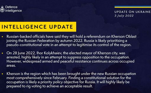 Британская разведка. Отчет по ситуации в Украине на 3 июля