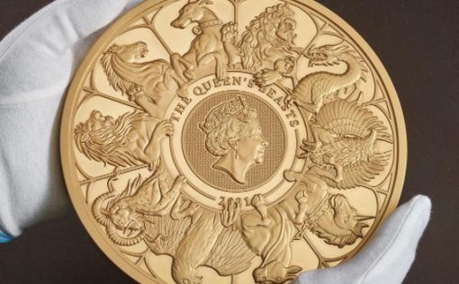В Британии отчеканили гигантскую золотую монету весом 10 кг