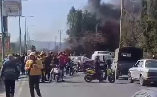 Точечный удар по машине с террористами в Ливане - видео