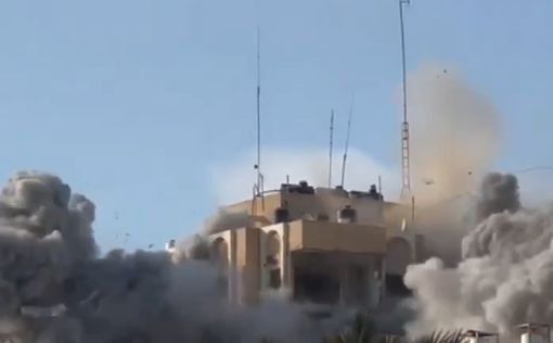 Мощнейший удар по башне в Нусейрат - видео