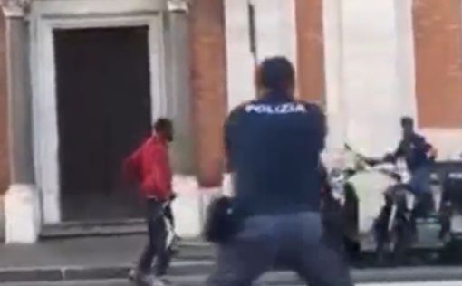 В Италии полиция застрелила террориста с ножом: видео