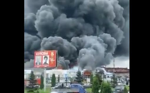Сильный пожар в центре Владикавказа