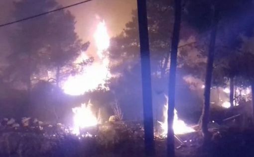 Пожар в районе Хадеры