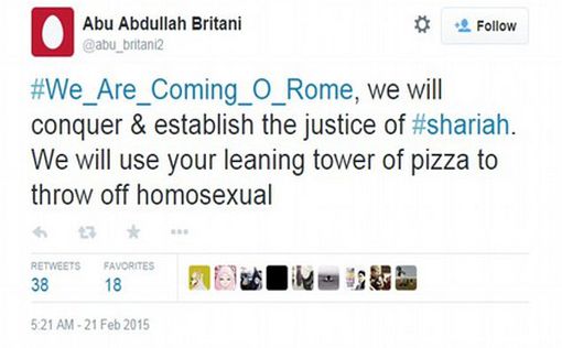 ISIS: Мы завоюем Рим и сбросим геев с падающей башни Пиццы