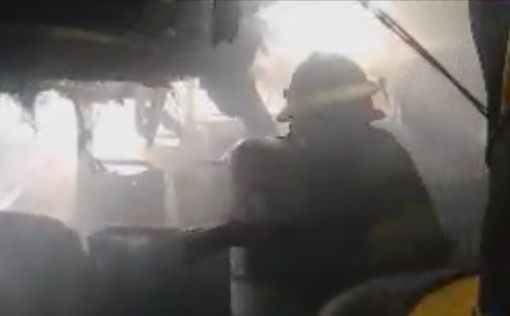 Взрыв в Иерусалиме. Съемка камеры шлема пожарного