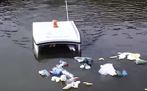 Залив Марина чистят аквадроном WasteShark