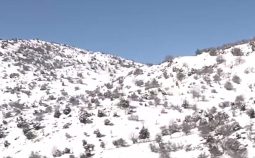 На горе Хермон выпало 10 сантиметров снега