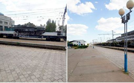 Эшелон с танками Т-62 прибыл в Мелитополь