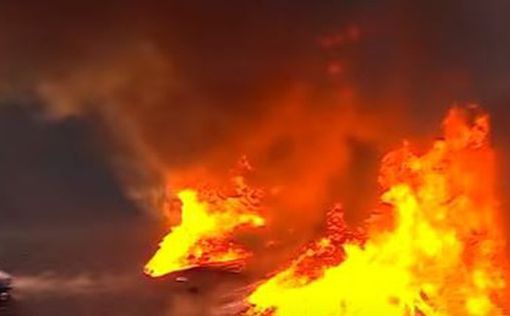 В Кирьят-Шмона вспыхнул пожар после обстрела