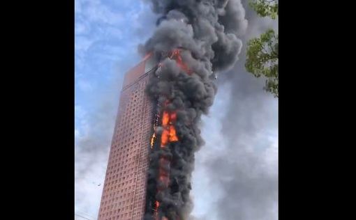 В Китае 200-метровое офисное здание сгорело за считанные минуты (видео)