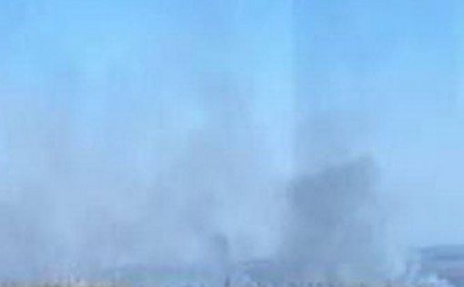 Шесть очагов пожара в результате взрывов ракет в районе Кацрин