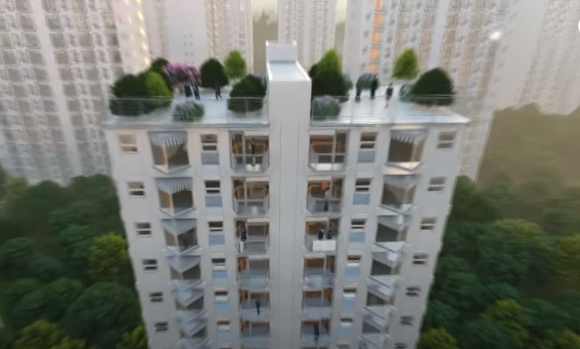 В Китае десятиэтажный дом построили за сутки