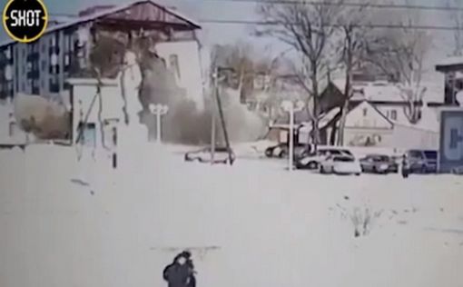 Видео момента взрыва дома на Сахалине