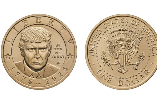 В США представили юбилейный доллар с изображением Дональда Трампа