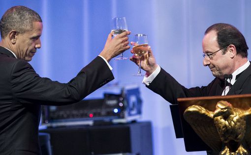 Обама и Олланд подняли бокалы за взаимную любовь народов