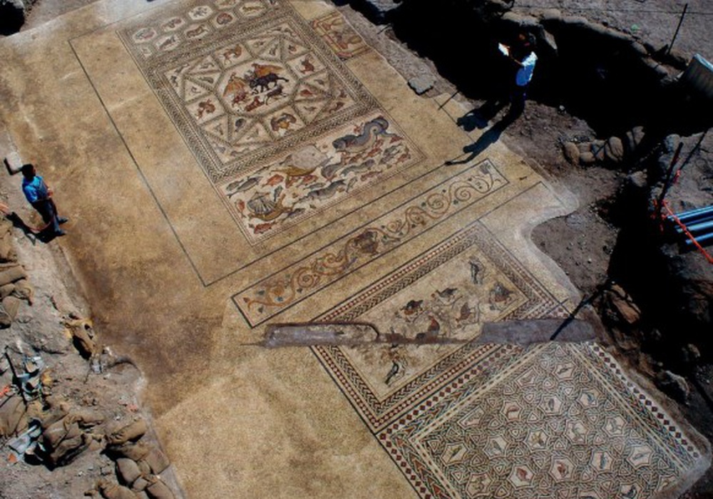 1700-летняя мозаика открывается в Археологическом центре в Лоде | Фото: Кредит: Ники Давидов / Управление древностей Израиля